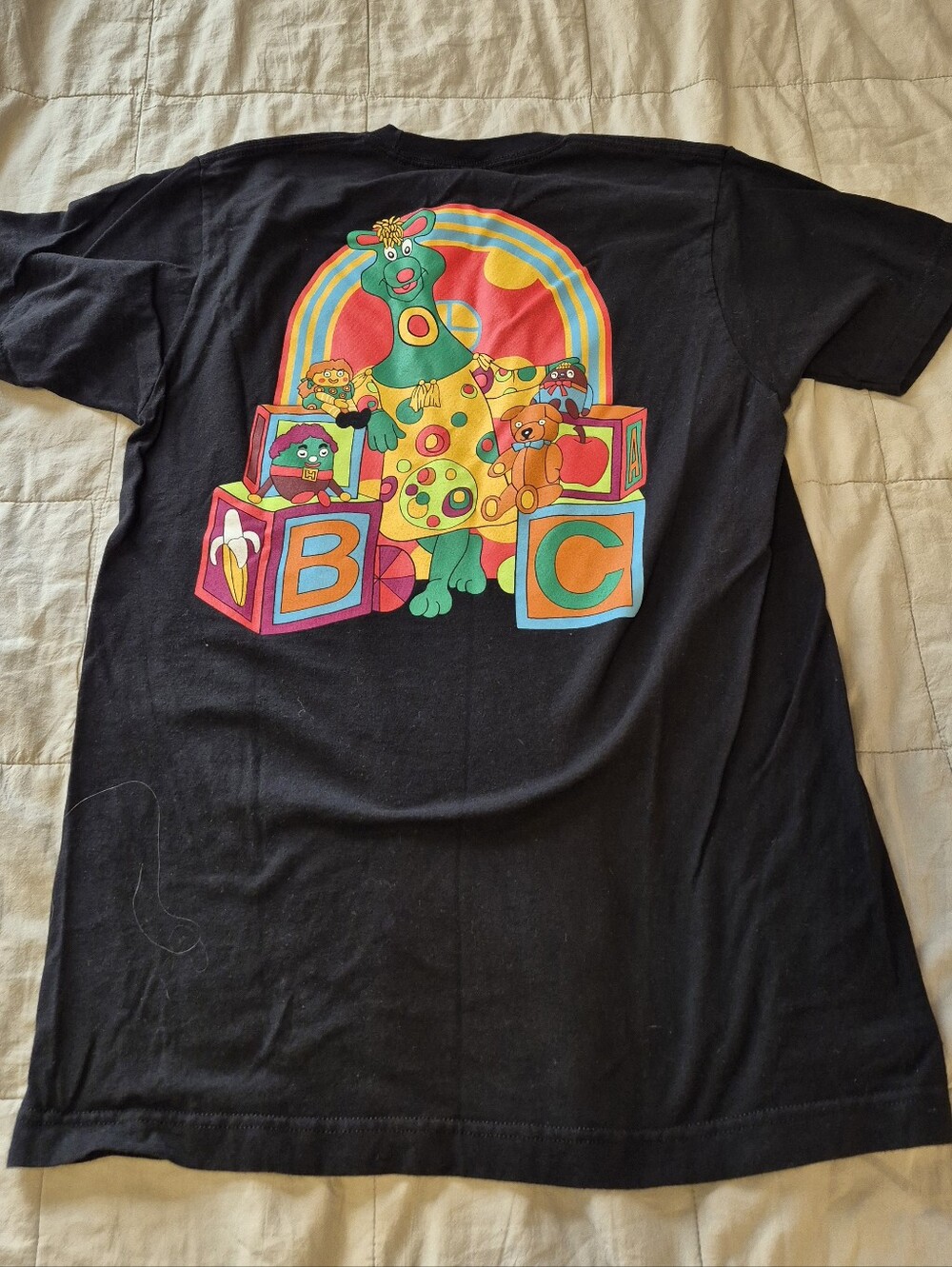 Retrokid TVO Kids Polka Dot Door Black Graphic T Tee Shirt. Size M